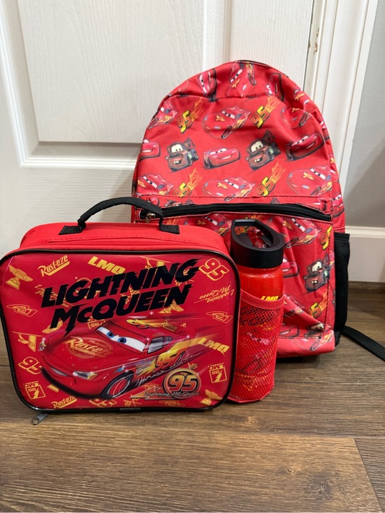 Disney Other - Lightning McQueen Bookbag and Lunchbox EUC